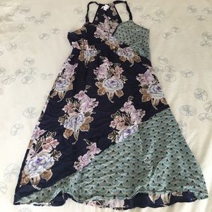 Mixed pattern dress