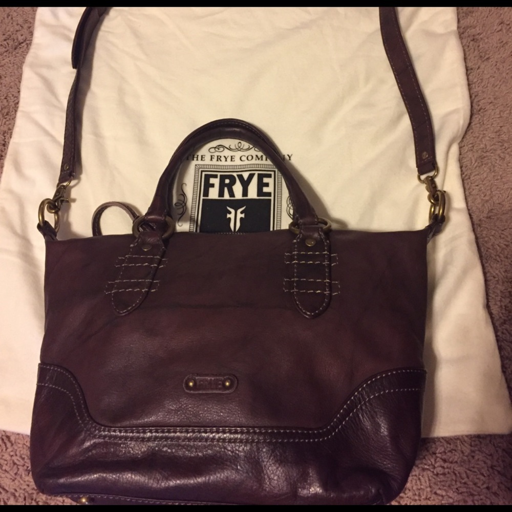 Frye brown leather satchel
