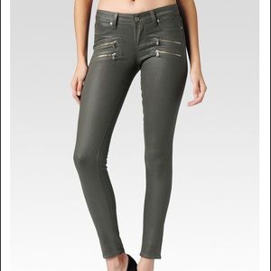 Paige Edgemont Tea Leaf Silk Coating jeans