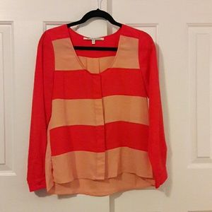 Orange and peach top