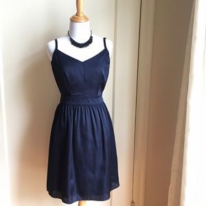 Navy Blue Evening Dress with Open Back