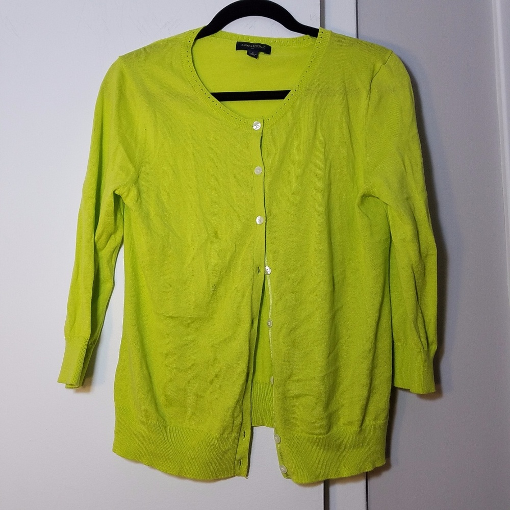 Banana Republic Pale Green Light Cardigan - Picture 3 of 4
