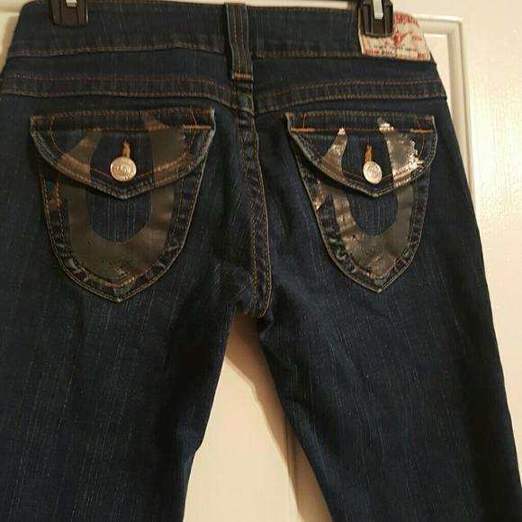 True Religion Billy dark Jeans size 28- Like New - Picture 4 of 5