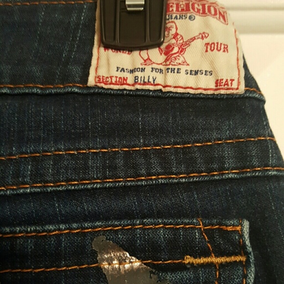 True Religion Billy dark Jeans size 28- Like New - Picture 3 of 5