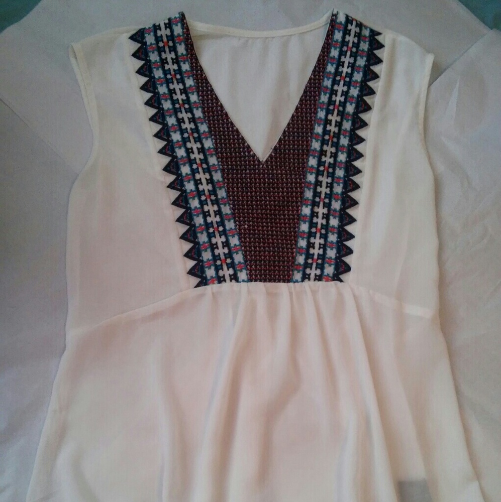 Sold...Pretty white shear tank top