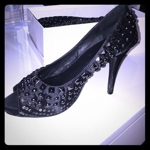 Akira platform studded heels