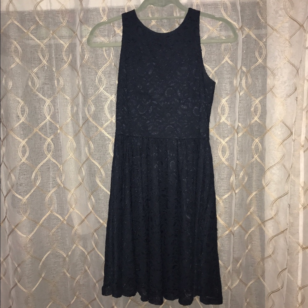 Navy blue peplum dress