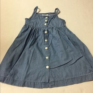 EUC Crazy 8 chambray sundress 18-24 mos
