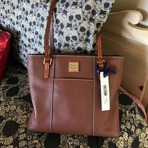 Amber colored shoulder bag