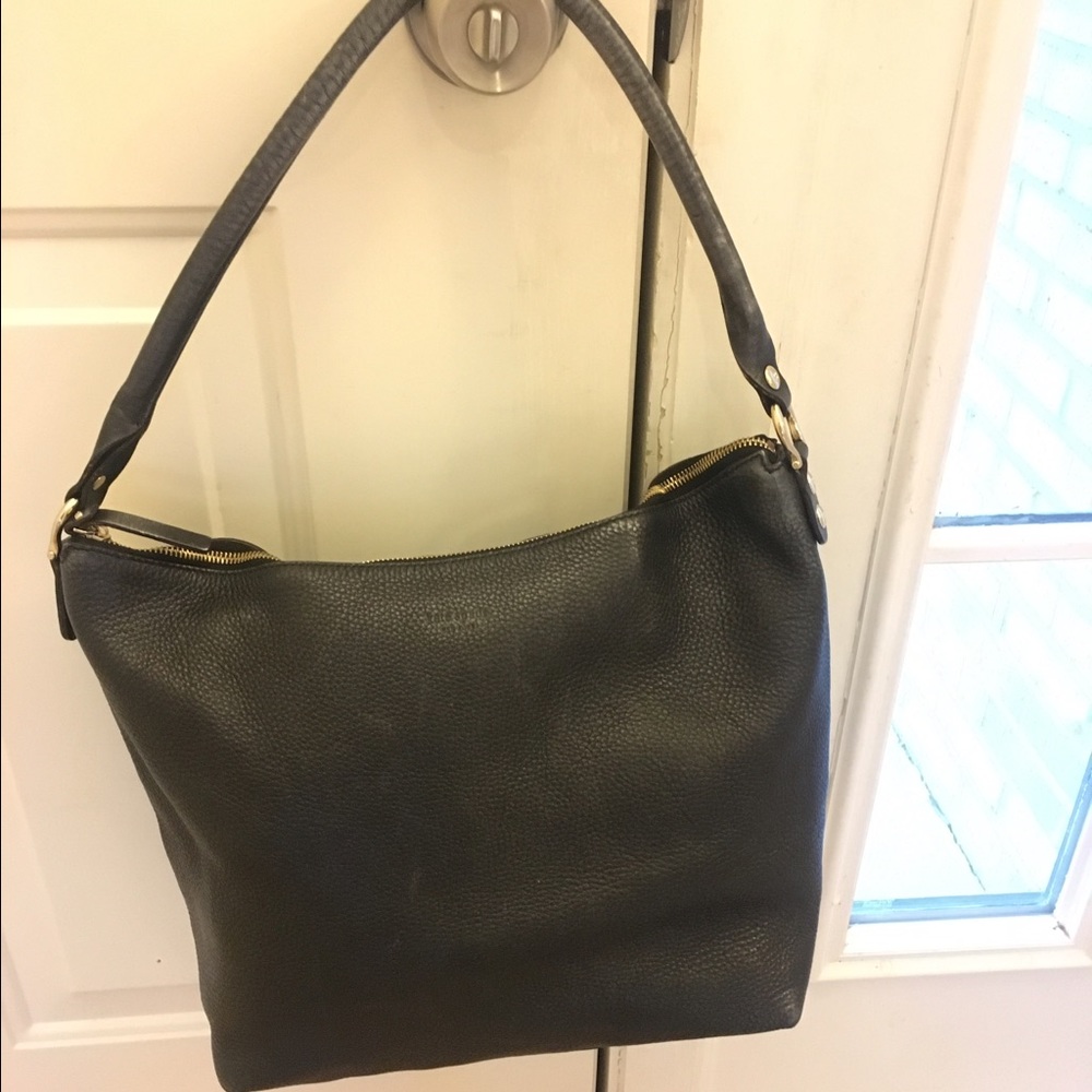 Kate Spade black leather shoulder bag