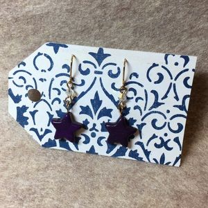 Purple Star Earrings
