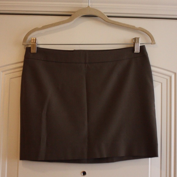 NWT Patrizia Pepe Grey Back-Zip Mini Skirt - Picture 4 of 8