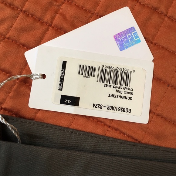 NWT Patrizia Pepe Grey Back-Zip Mini Skirt - Picture 8 of 8