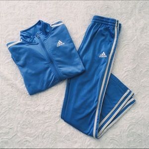 Adidas blue superstar 3striped track suit