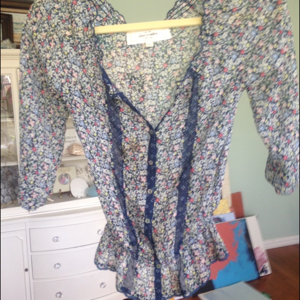 Sheer Floral Blouse