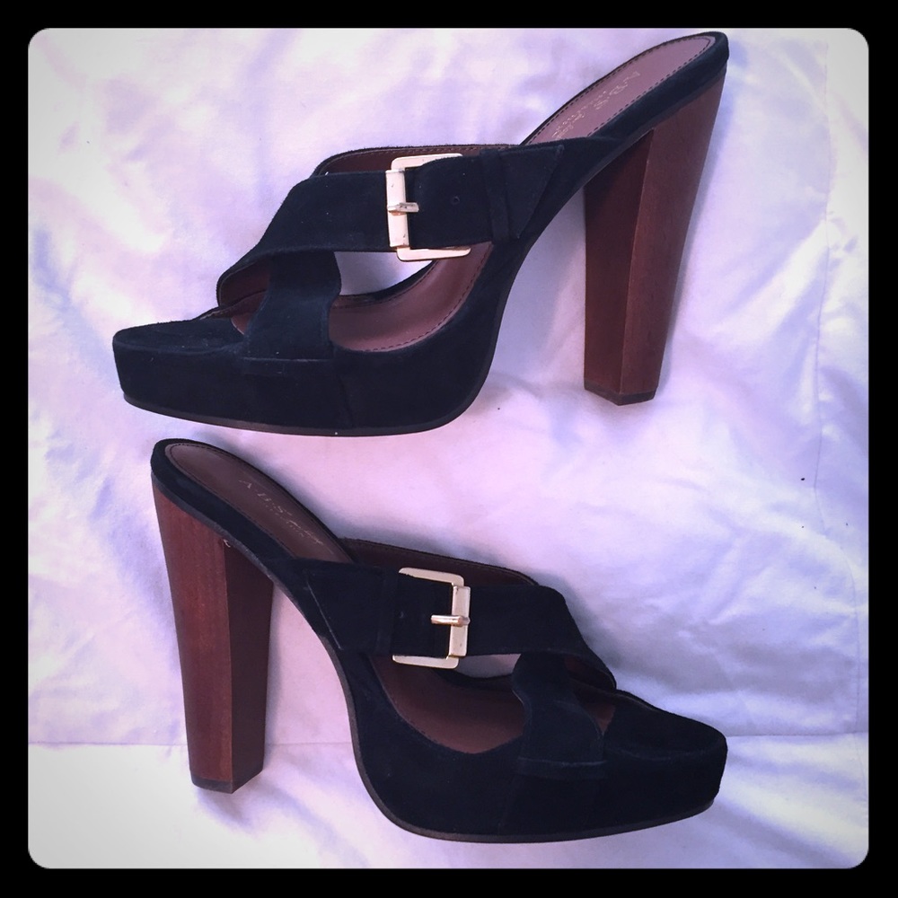 Black Open Toe Heels