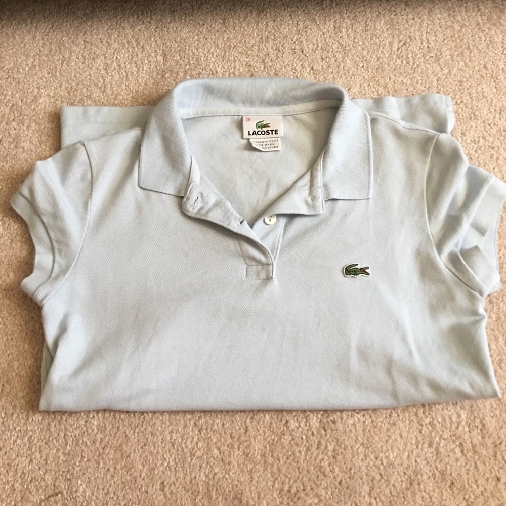 Lacoste 2 button Classic Fit Polo - Baby Blue