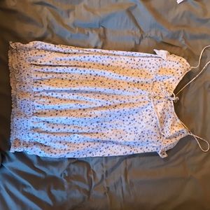 Blue flowered tank top