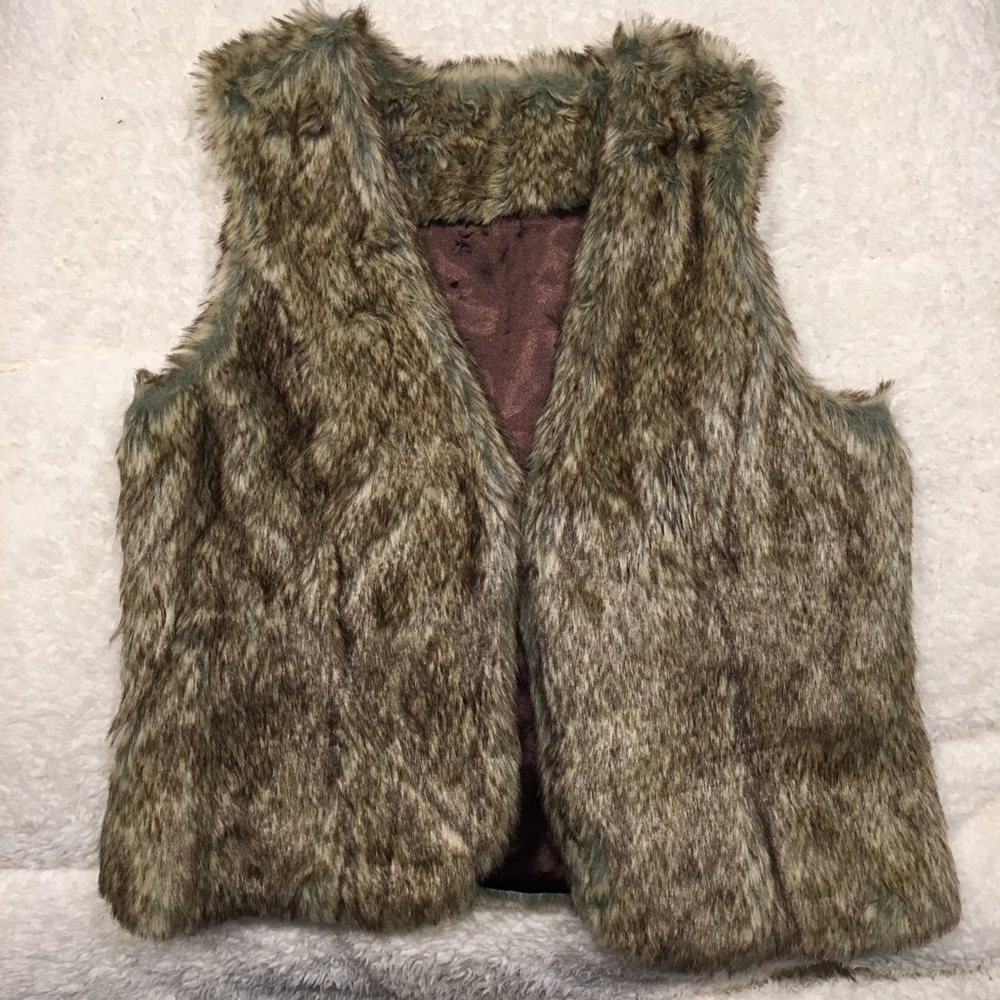 Brown Faux Fur Vest