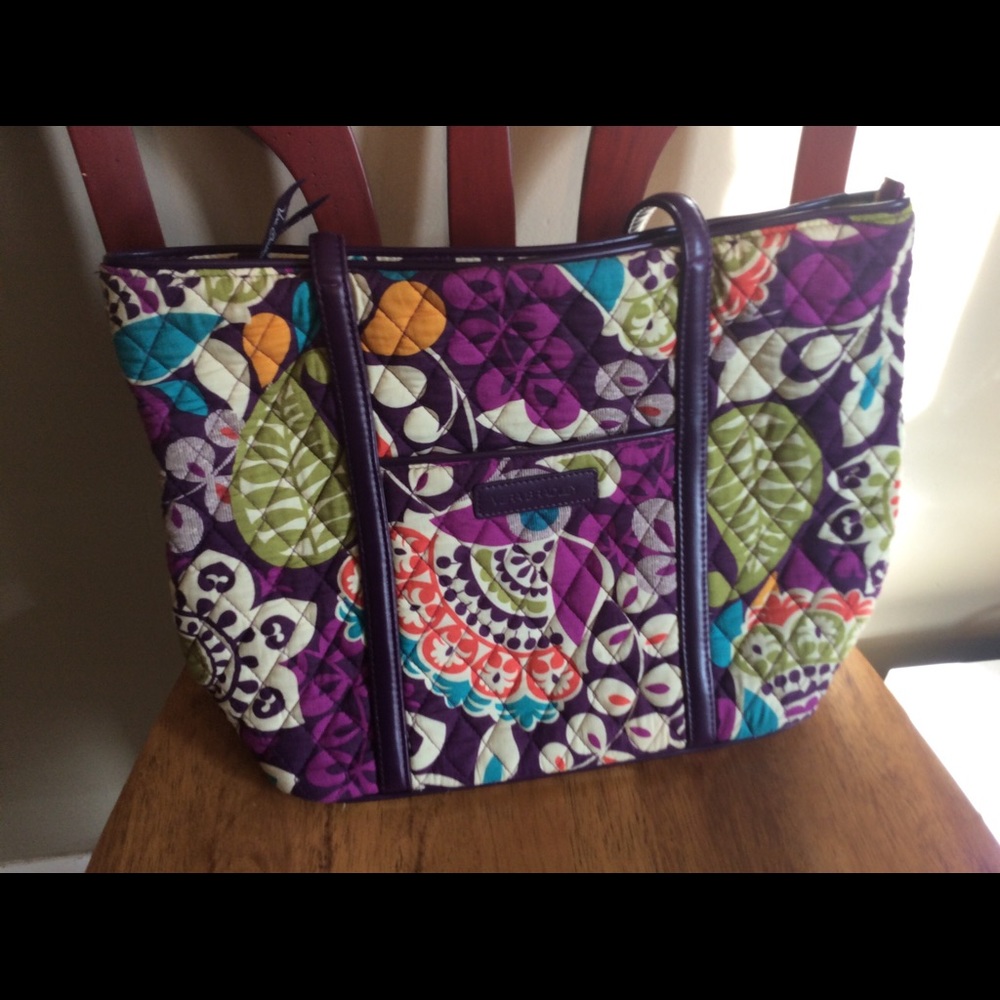 Vera Bradley PLUM CRAZY Small Trimmed Vera 👜