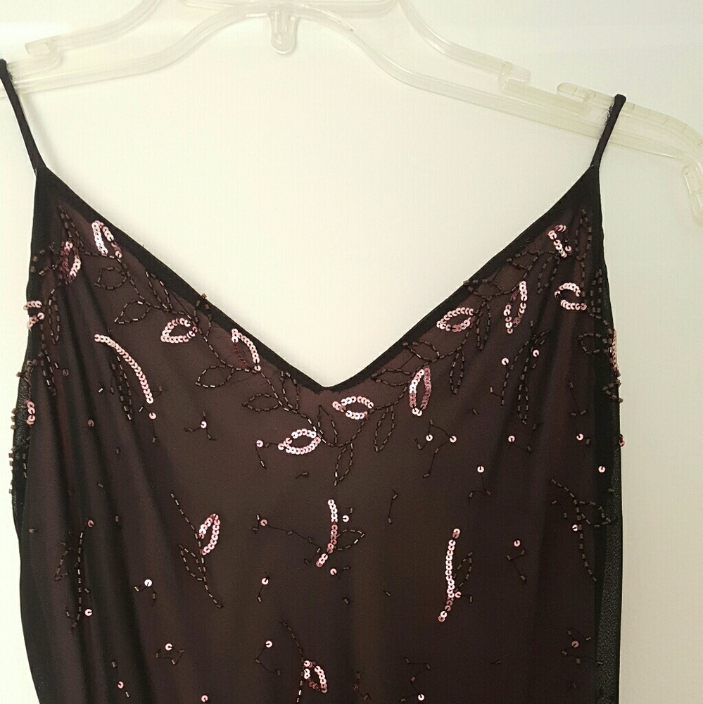 Long black and pink dress