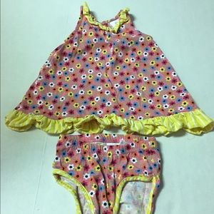 Hanna Andersson floral set 80 (24 mos)