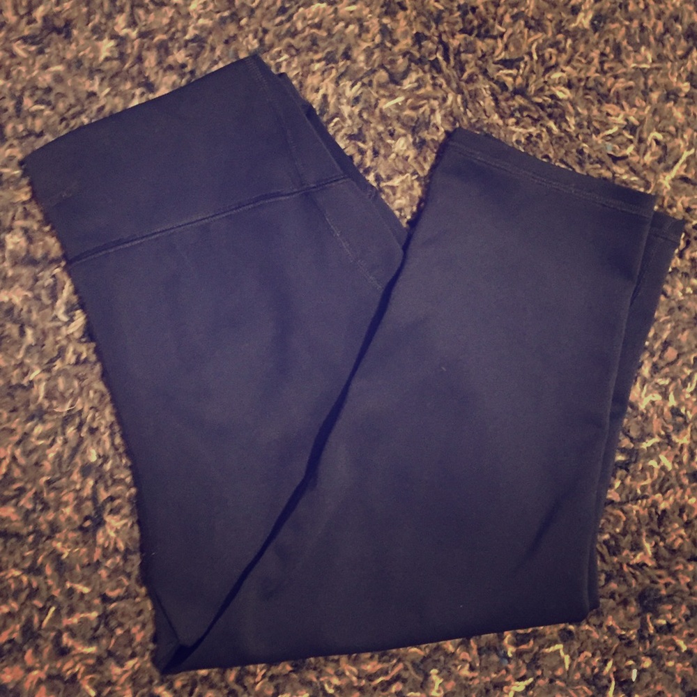 New balance black high waisted crop work out pants