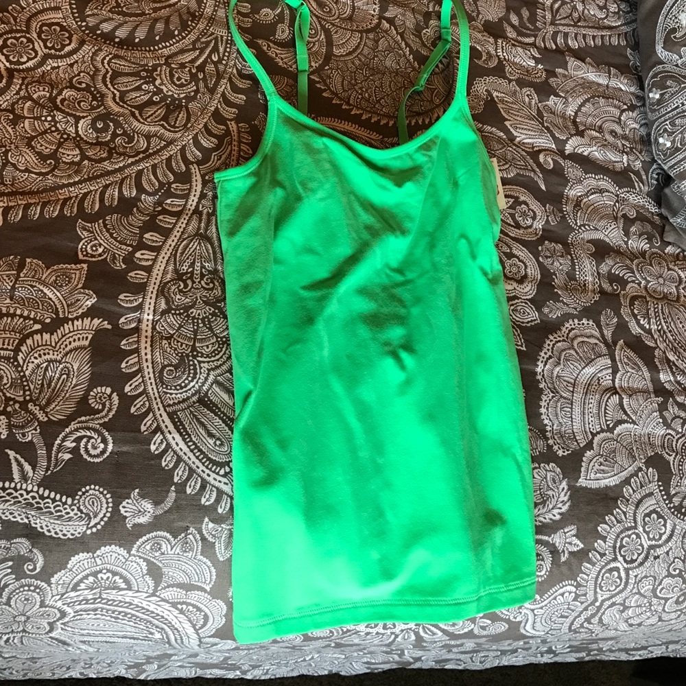 Nwt green Victoria Secret pink shelf cami