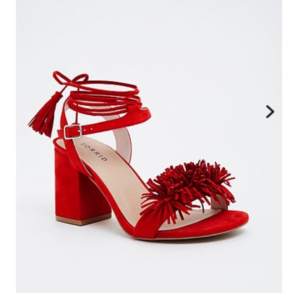 Red Torrid Fringe Heels