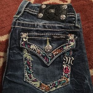 Darling girls size 10 cropped MissMe Jeans!
