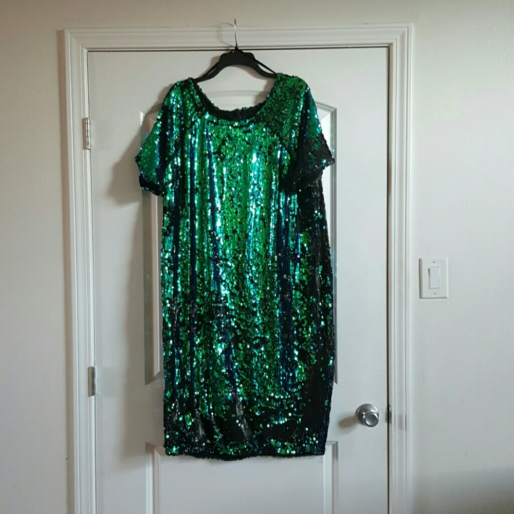 Plus Size Sequin Body con Mermaid Dress