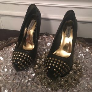 Gold and Black heels