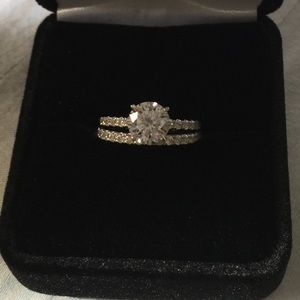 2.85ct Round Cut Solitaire Bridal Set