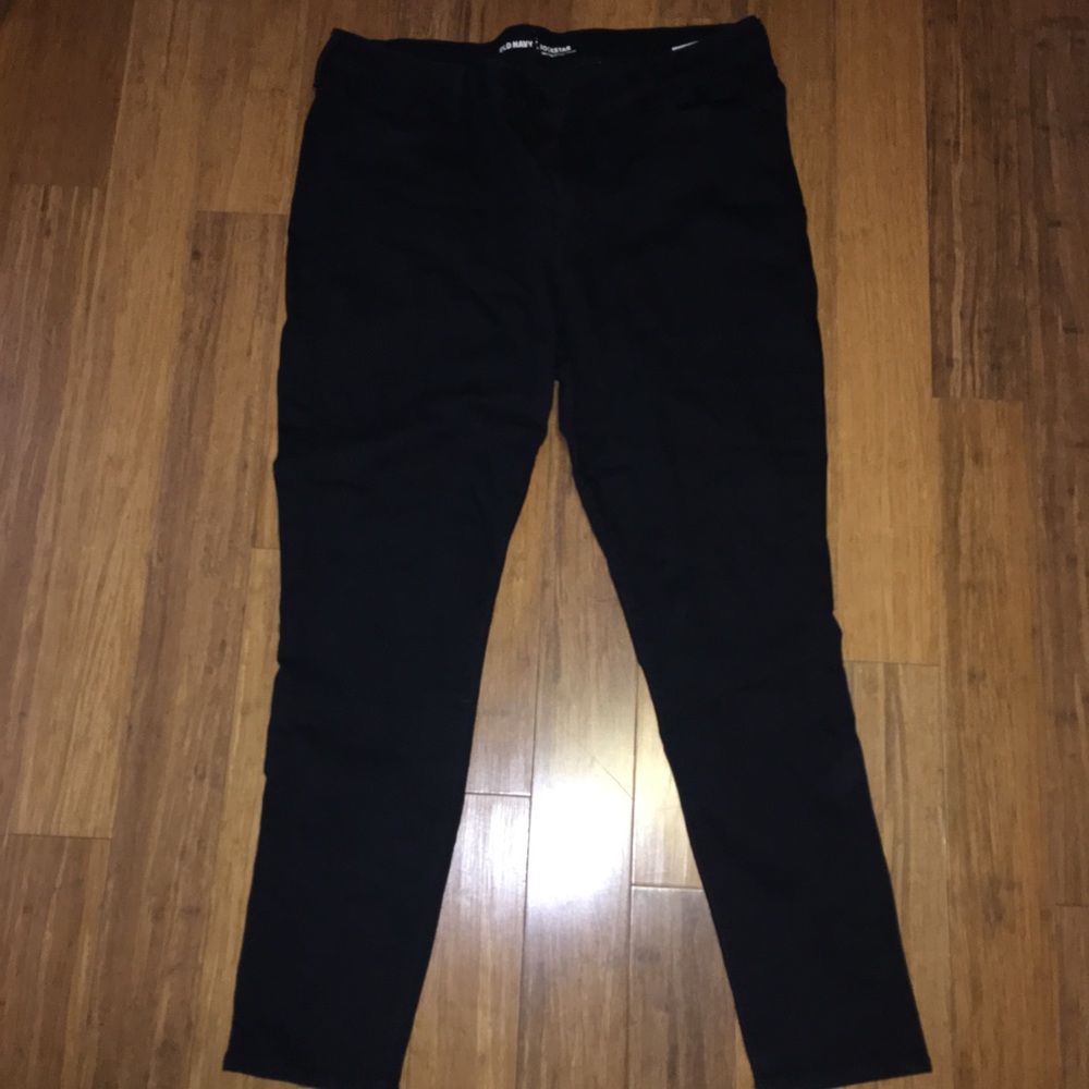Plus size black stretch jeans