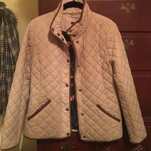 Tan Ralph Lauren quilted puffer coat petite xs