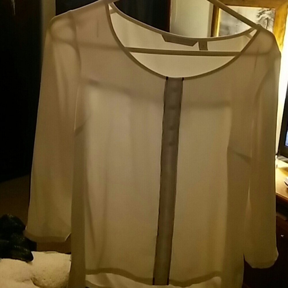 Sheer white blouse