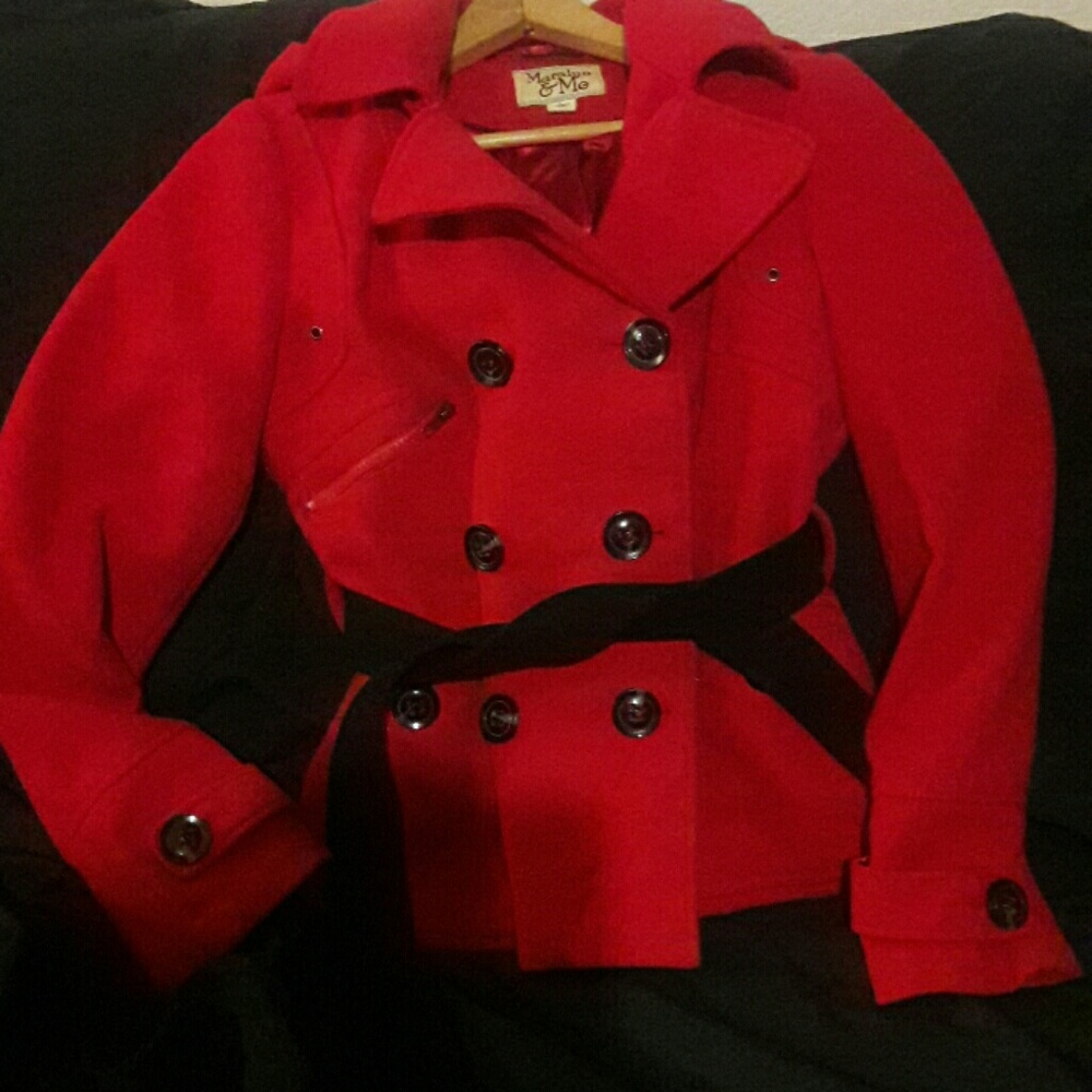 Stunning Red Winter Pea Coat
