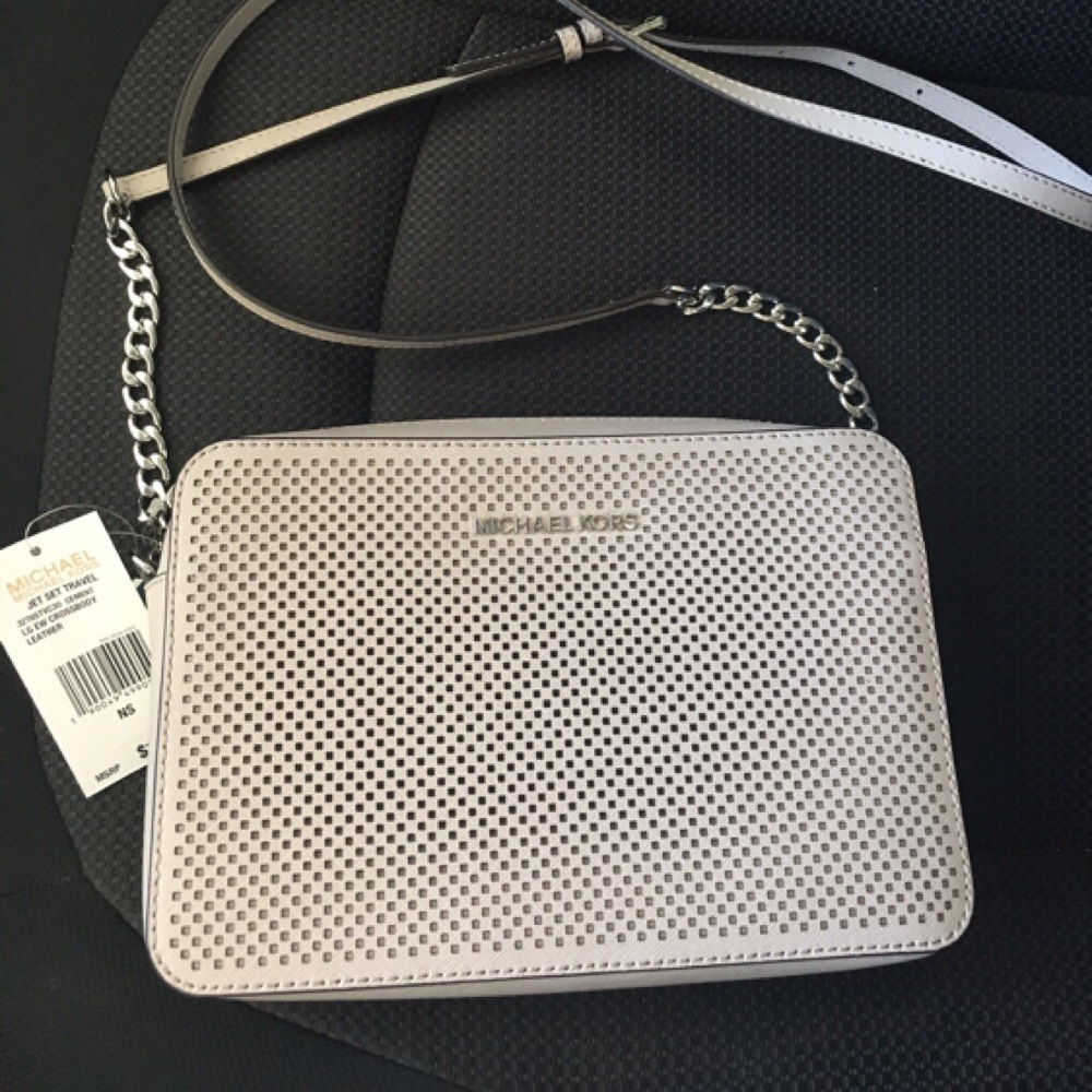 🚫Sold🚫MICHAEL KORS PERFORATED LEATHER CROSSBODY - Picture 1 of 6
