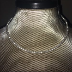 Simple pearl necklace.