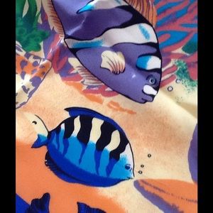 Jaeger silk square scarf in silk.