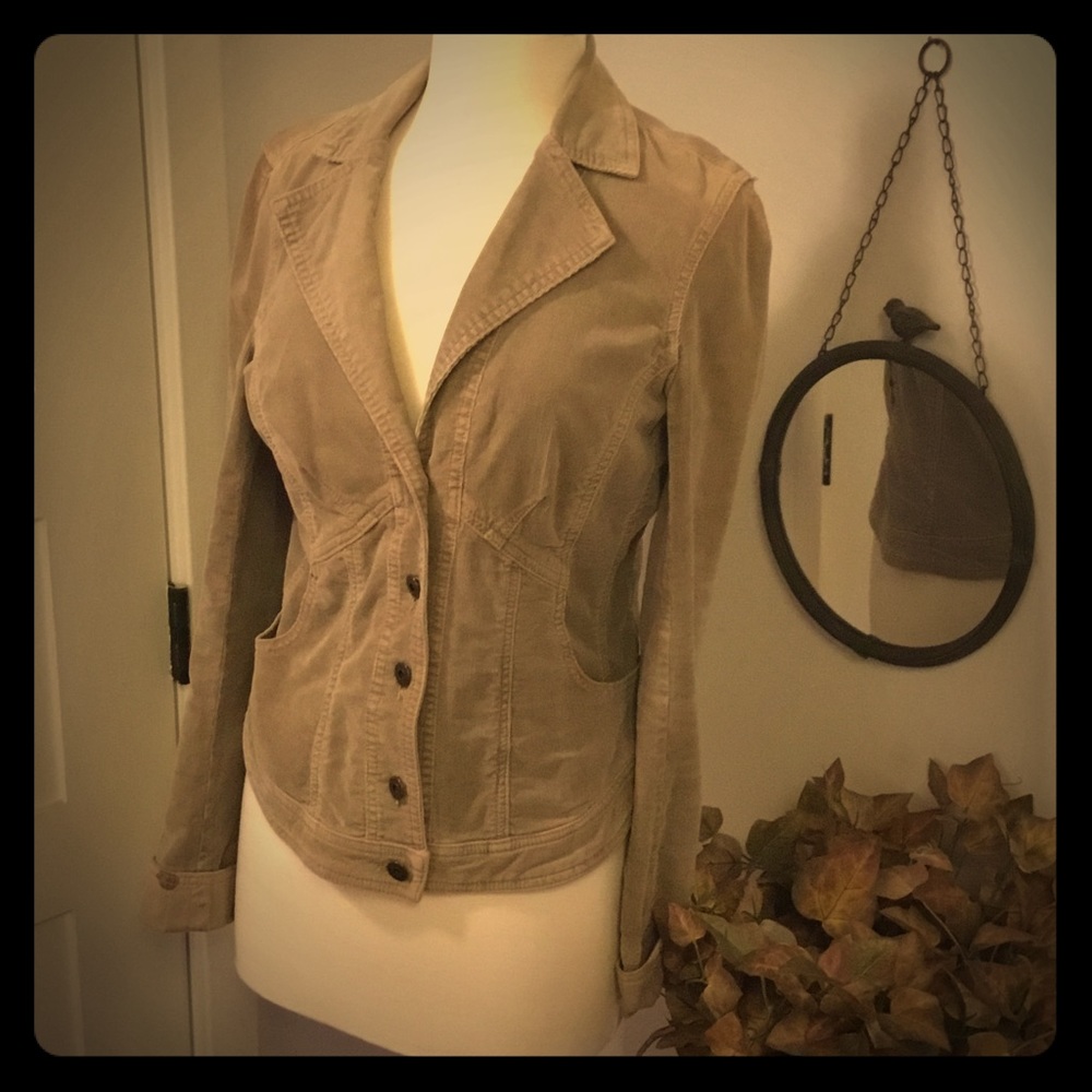 Distressed corduroy jacket