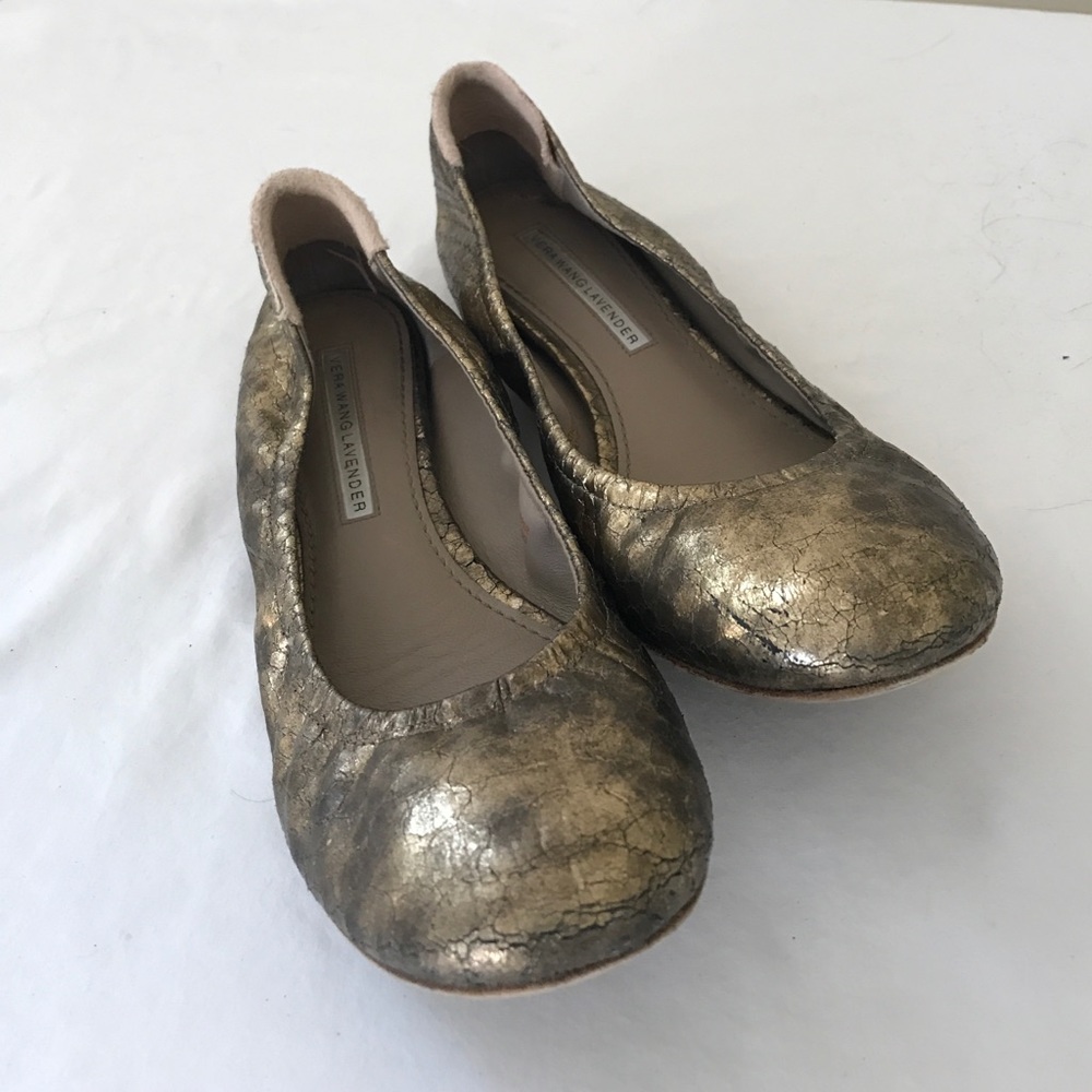 Vera Wang Lavender Lilian-Gold Ballet size 7.5