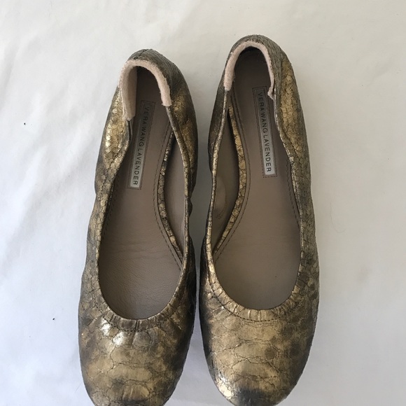 Vera Wang Lavender Lilian-Gold Ballet size 7.5 - Picture 3 of 3