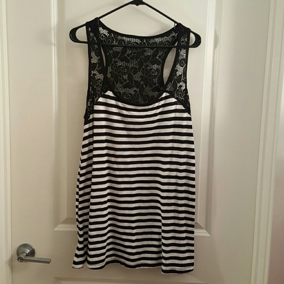 torrid Tops - Black and white striped tank