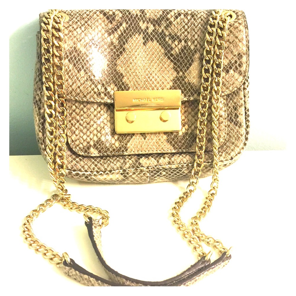 Michael Kors snake print cross body bag