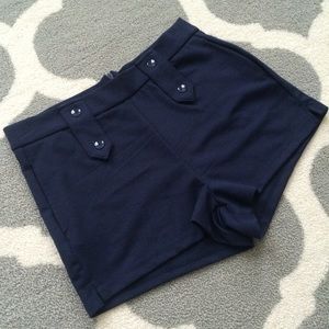 High Waisted Navy Shorts