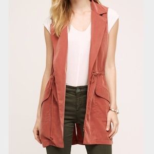 Anthropologie burnt orange vest