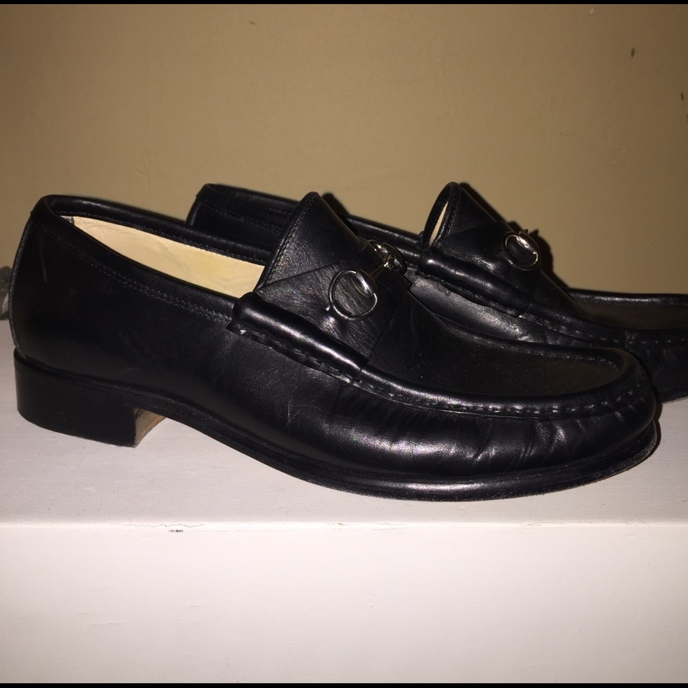 Black Gucci Horsebit Loafers
