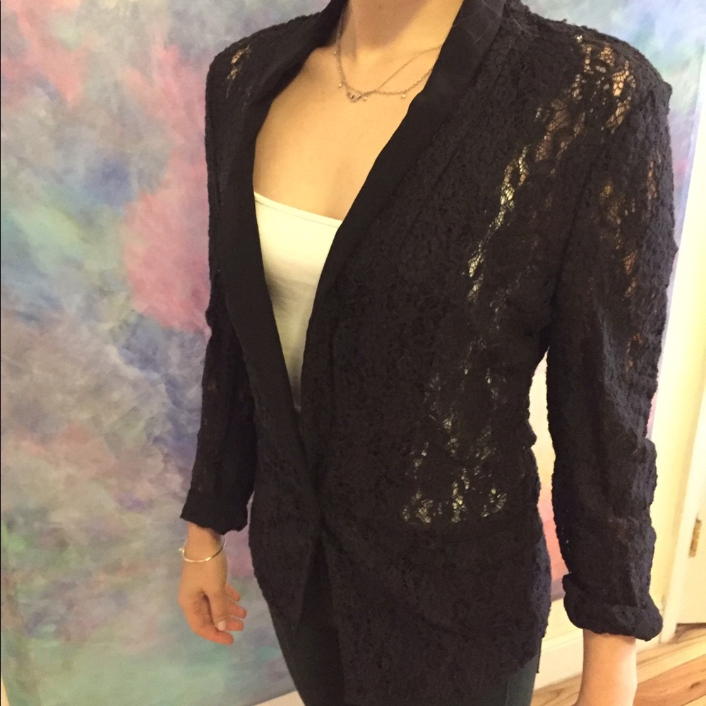 Black Lace Blazer Juicy Couture