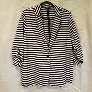 STYLE & CO WOMEN STRIPED KNIT JACKET SZ 2X